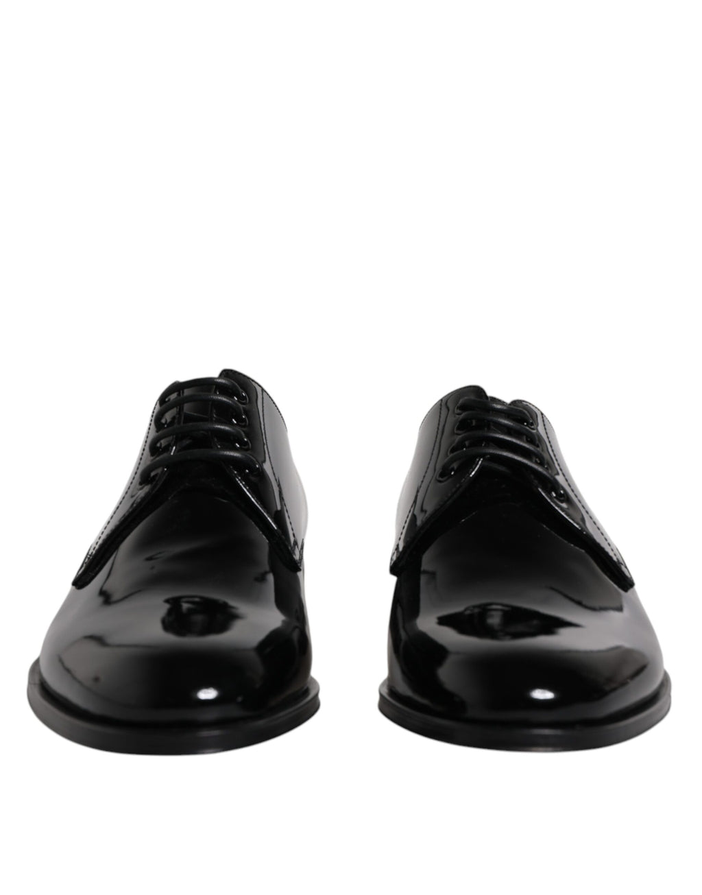 Schwarze Derby-Schuhe aus Lackleder für formelle Anlässe