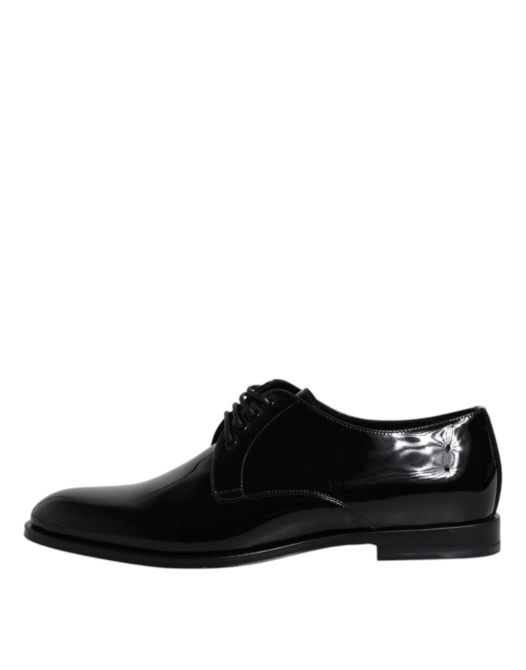 Schwarze Derby-Schuhe aus Lackleder für formelle Anlässe