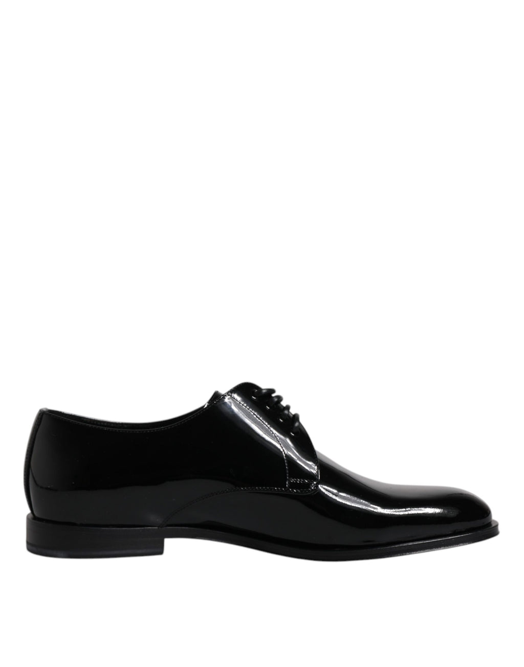 Schwarze Derby-Schuhe aus Lackleder für formelle Anlässe