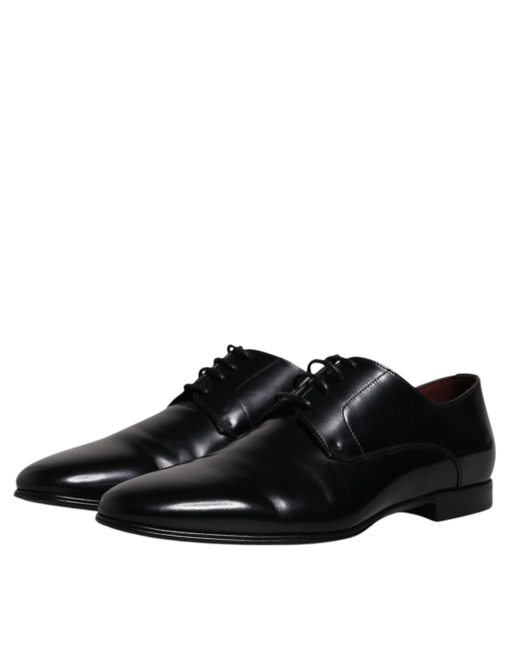 Schwarze Derby-Schnürschuhe aus Leder für Herren
