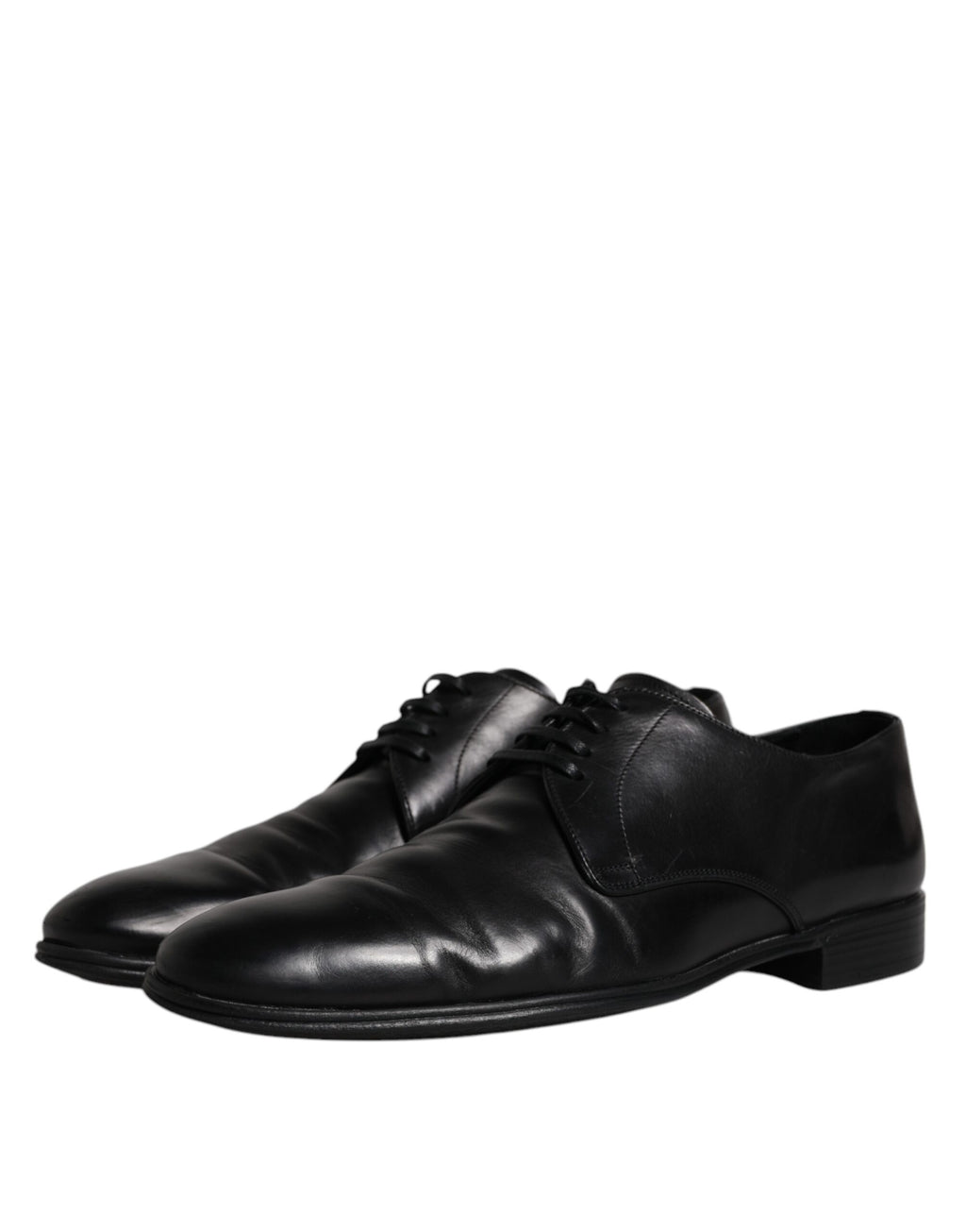 Schwarze Derby-Schnürschuhe aus Leder für Herren