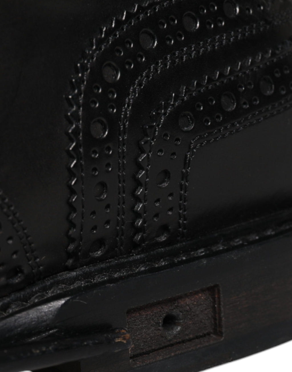 Schwarze Derby-Schuhe aus Leder mit Flügelkappe