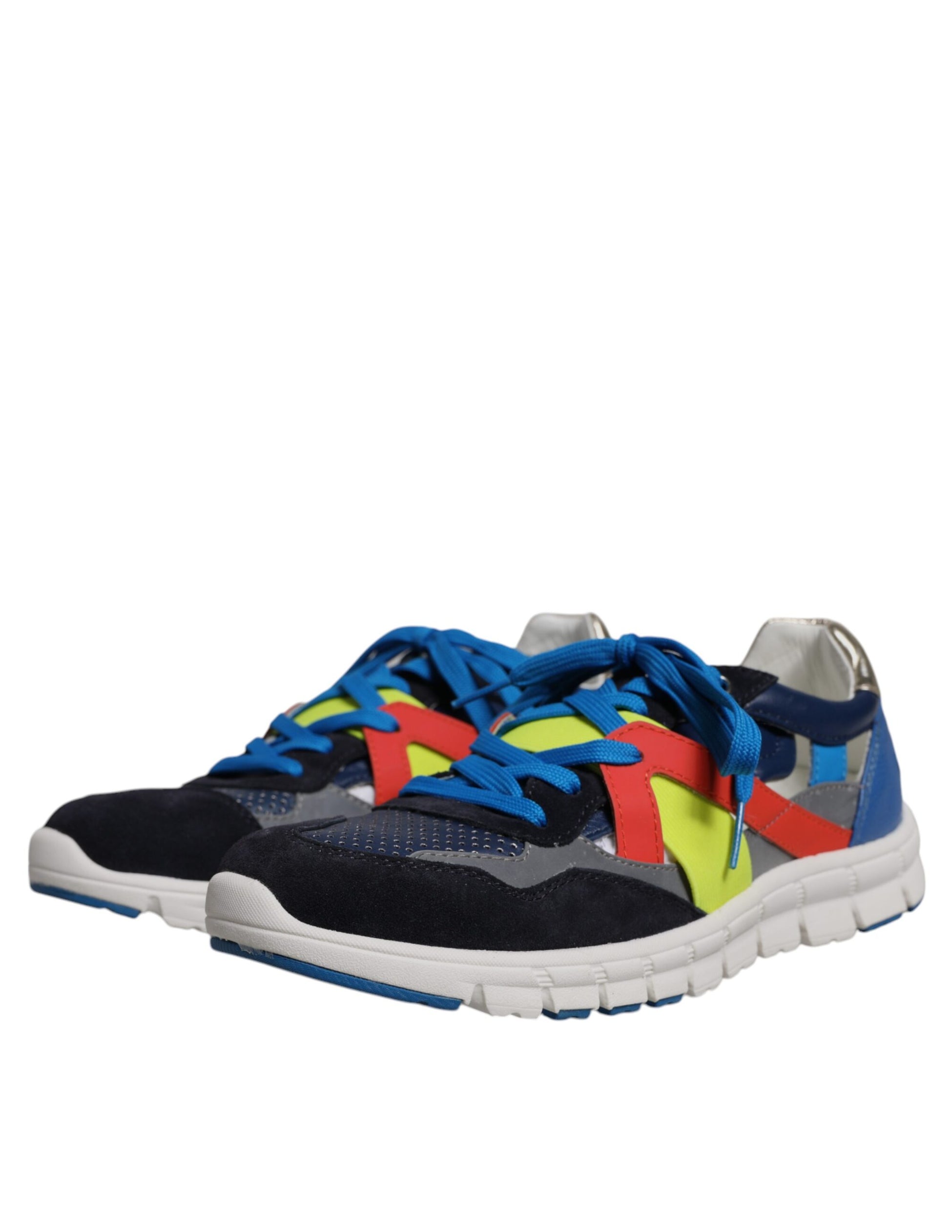 Mehrfarbige Low-Top-Sneakers aus Wildleder