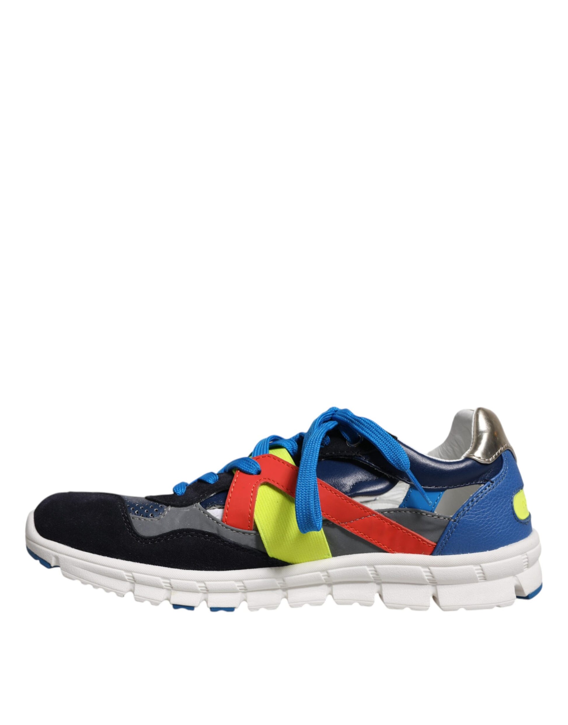 Mehrfarbige Low-Top-Sneakers aus Wildleder