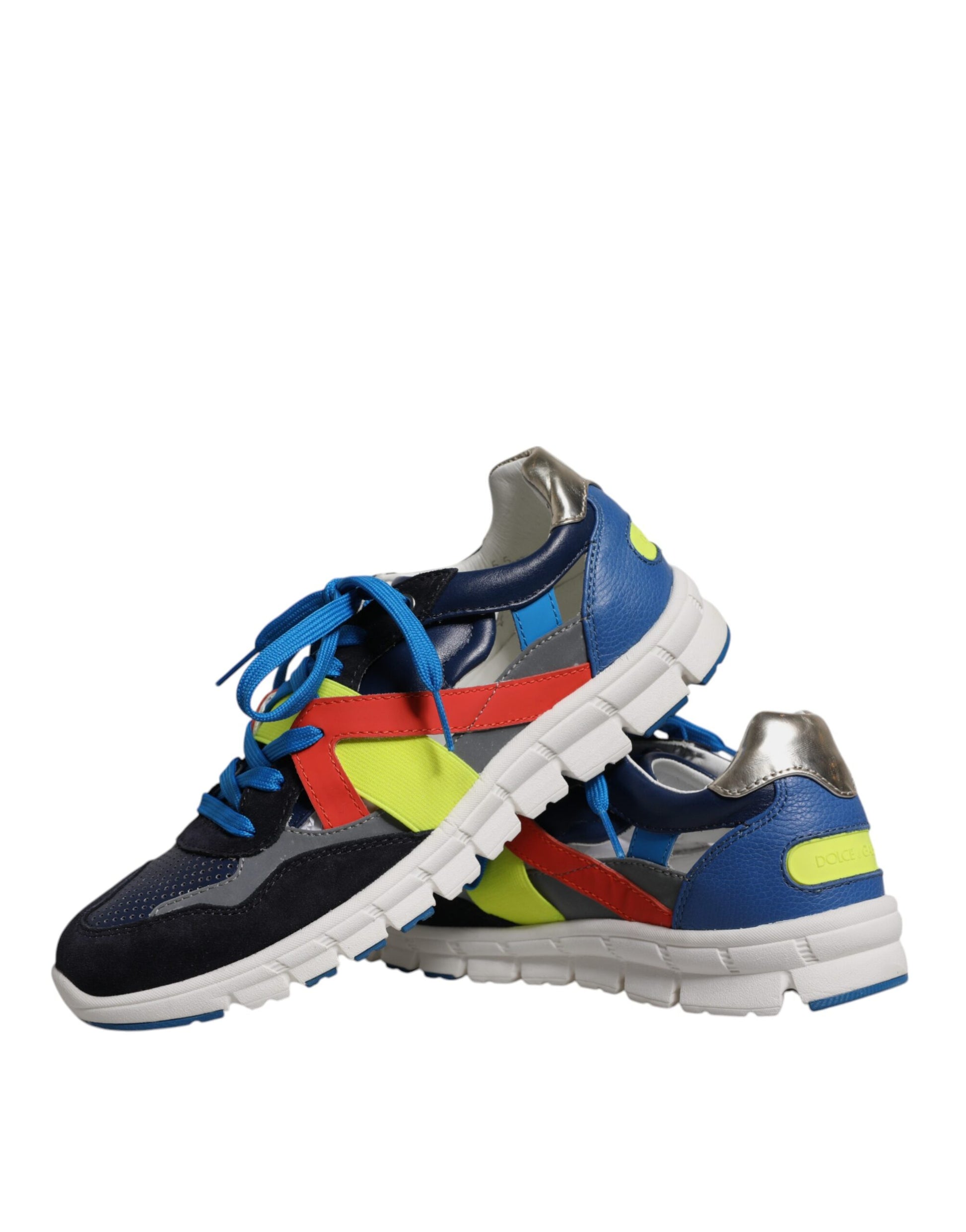 Mehrfarbige Low-Top-Sneakers aus Wildleder