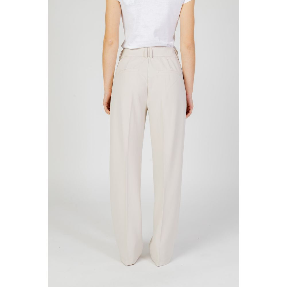 Beige Polyester Pant