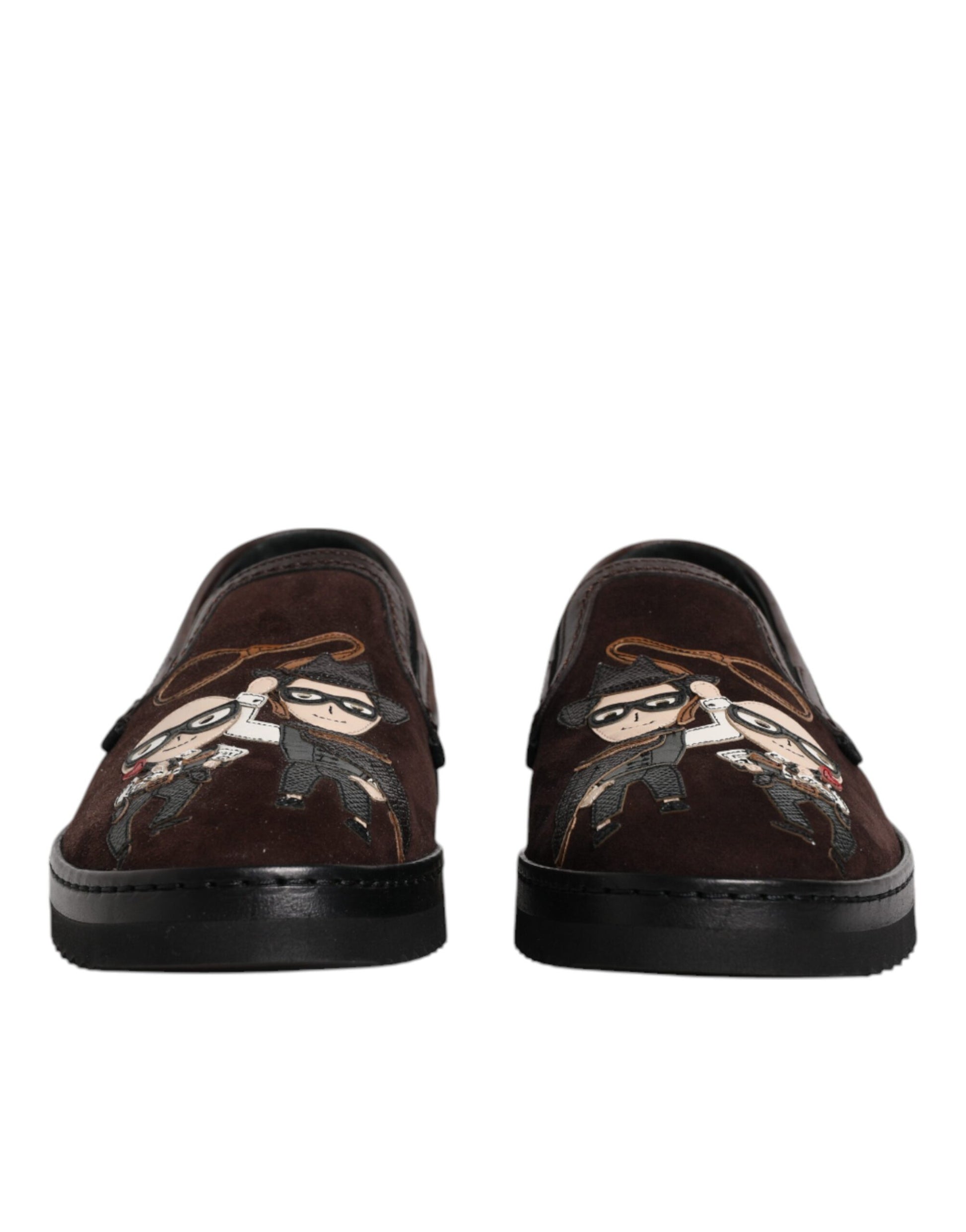 Braune DG Family Slipper aus Wildleder