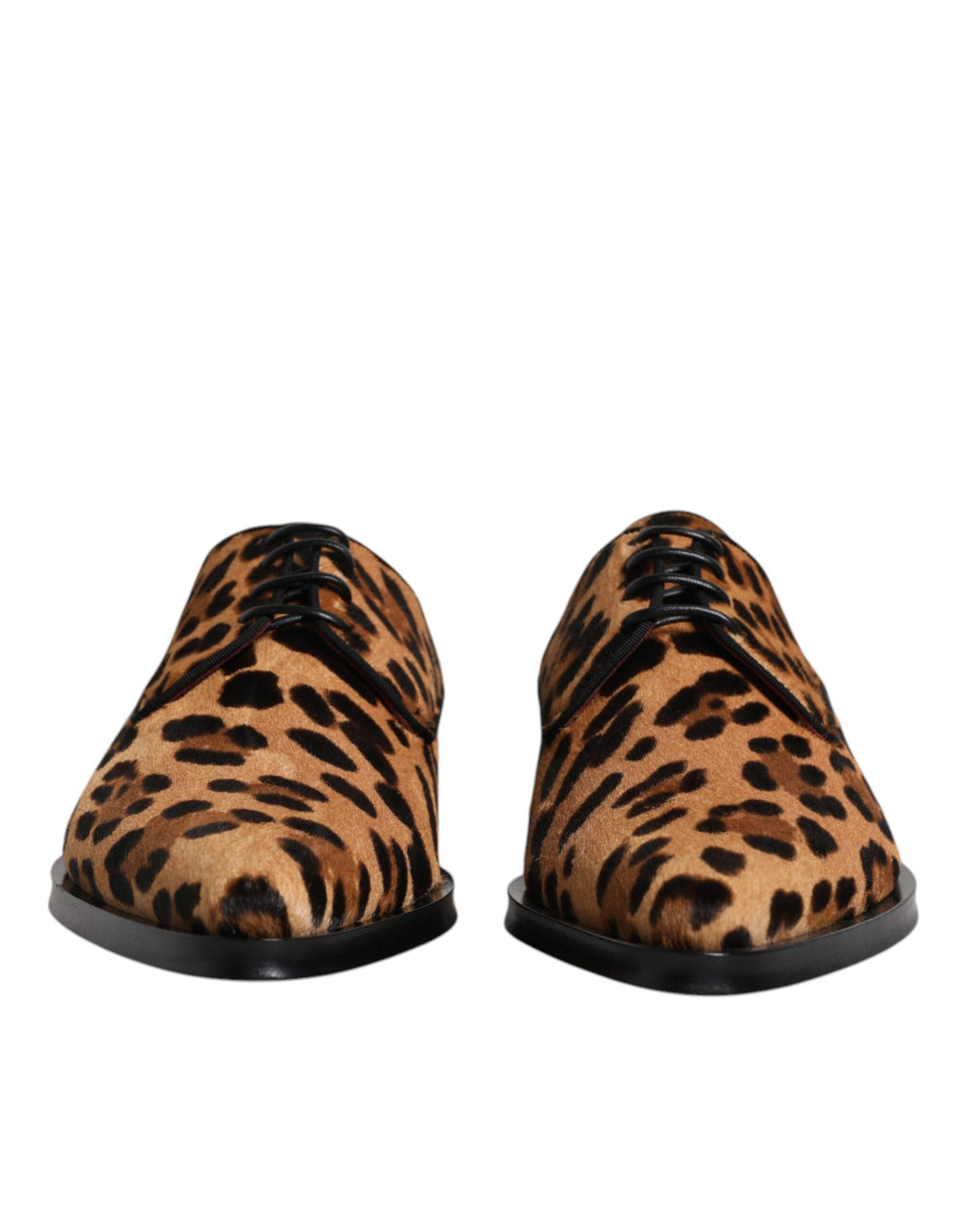 Braune Leopardenmuster Derby Formelle Herrenschuhe