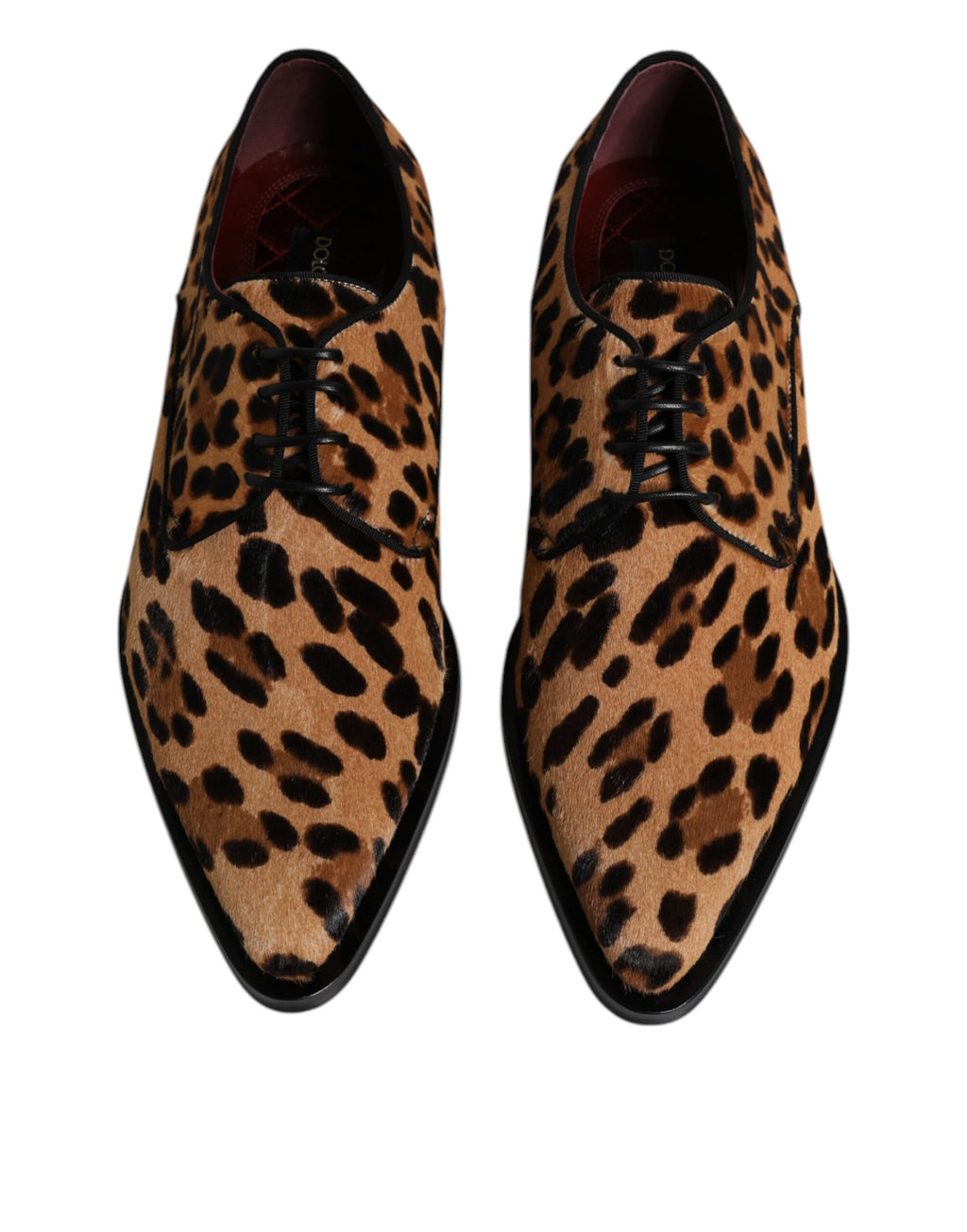 Braune Leopardenmuster Derby Formelle Herrenschuhe