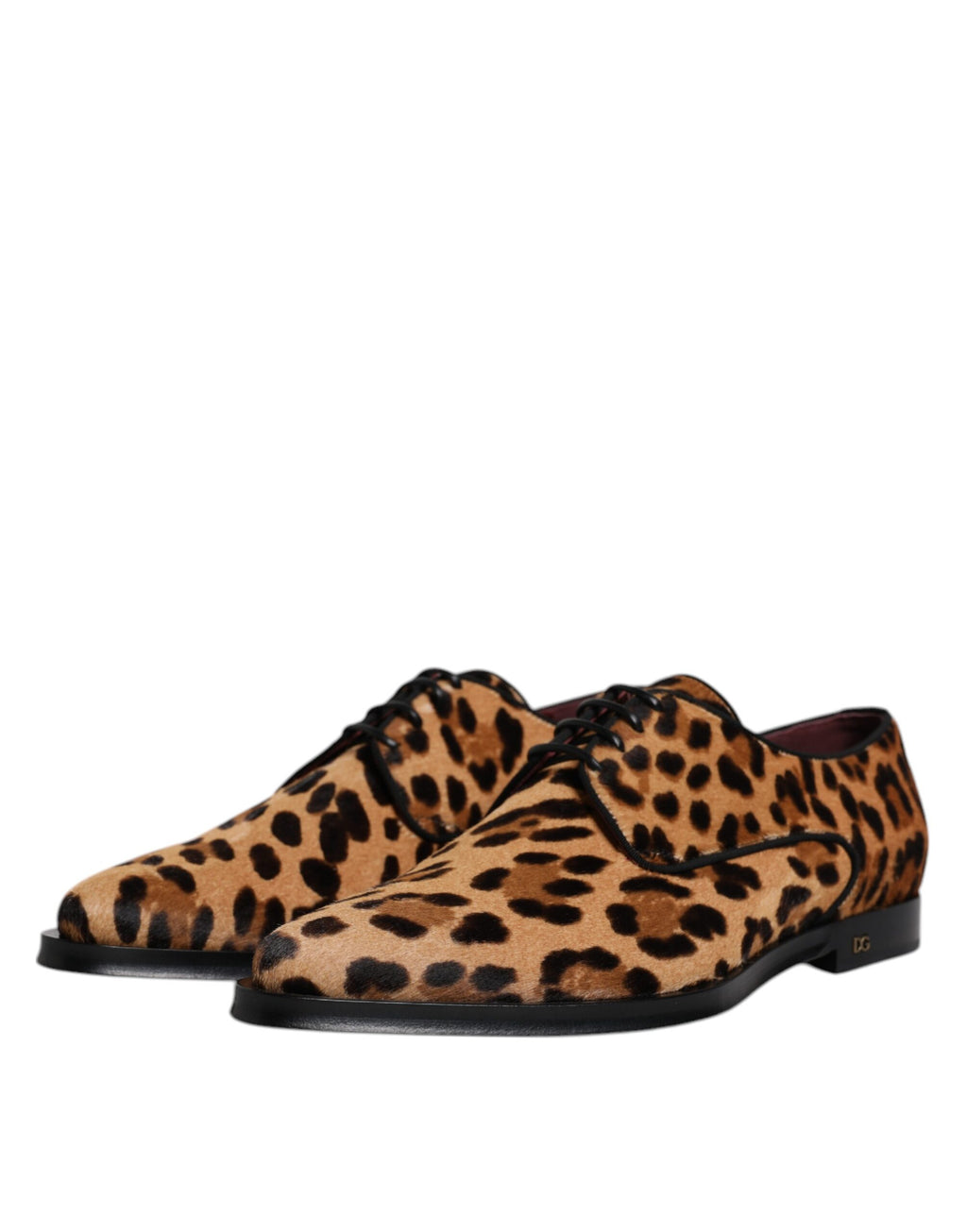 Braune Leopardenmuster Derby Formelle Herrenschuhe