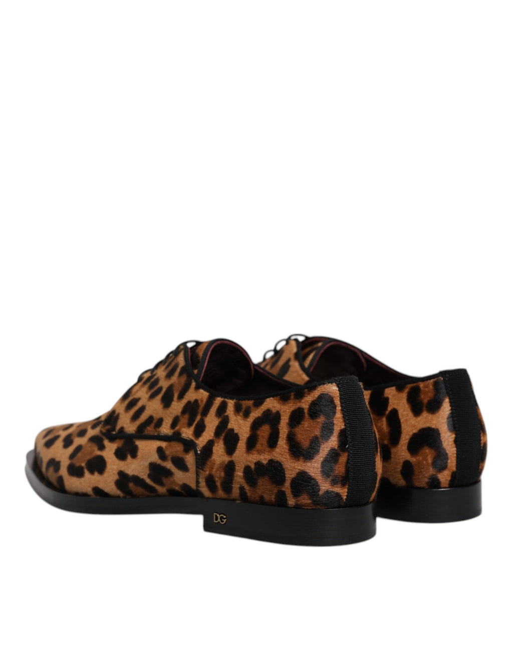 Braune Leopardenmuster Derby Formelle Herrenschuhe