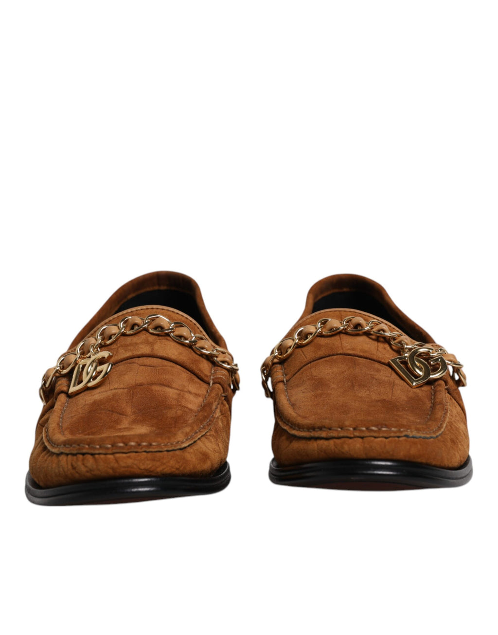 Braune Wildleder-Loafer-Abendschuhe