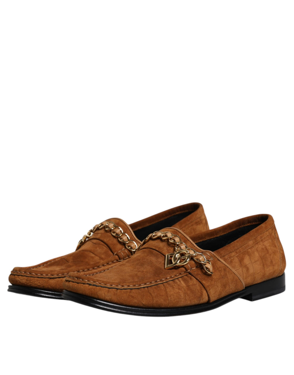 Braune Wildleder-Loafer-Abendschuhe