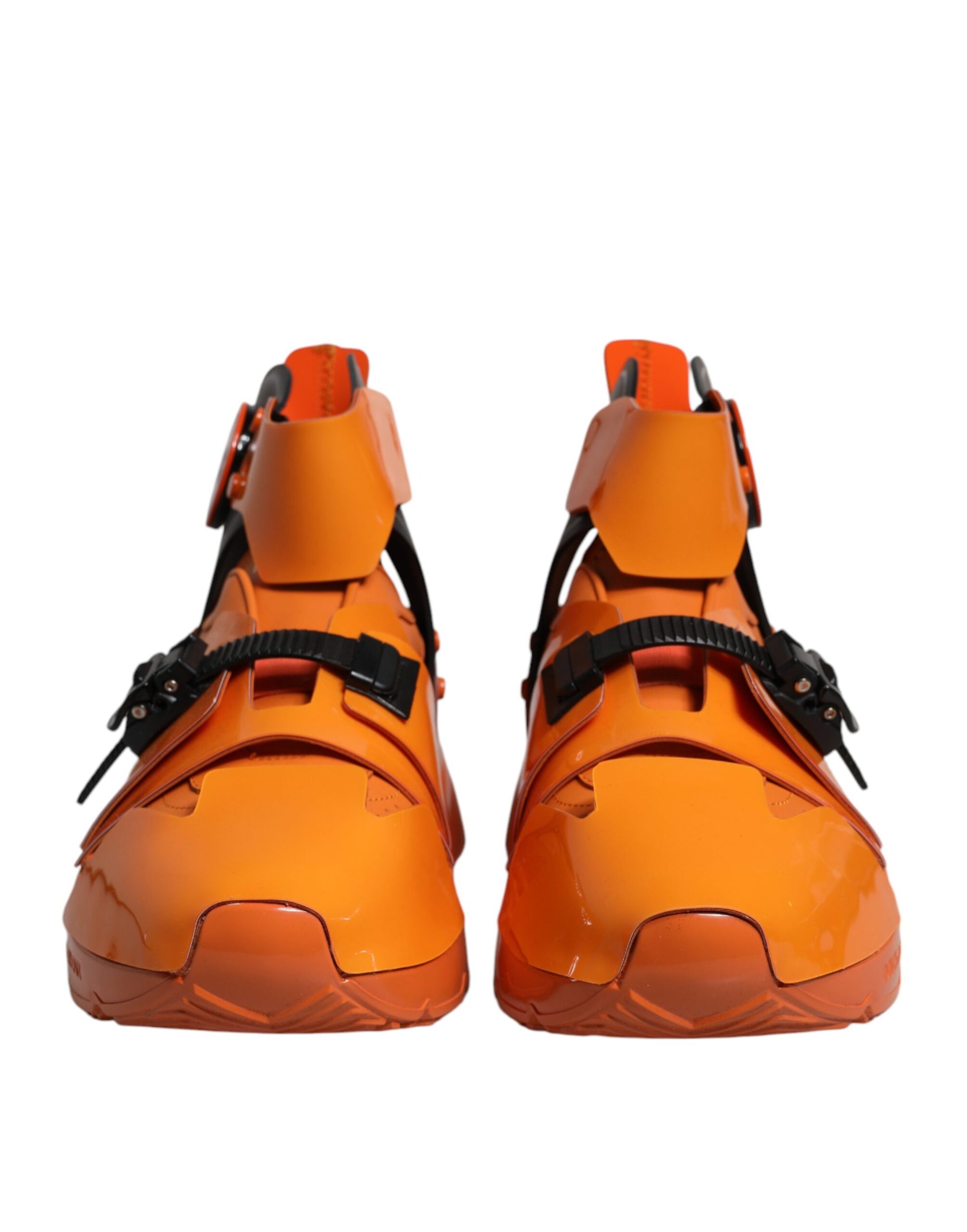 Orange Multi Panel Chunky High Top Sneakers Schuhe