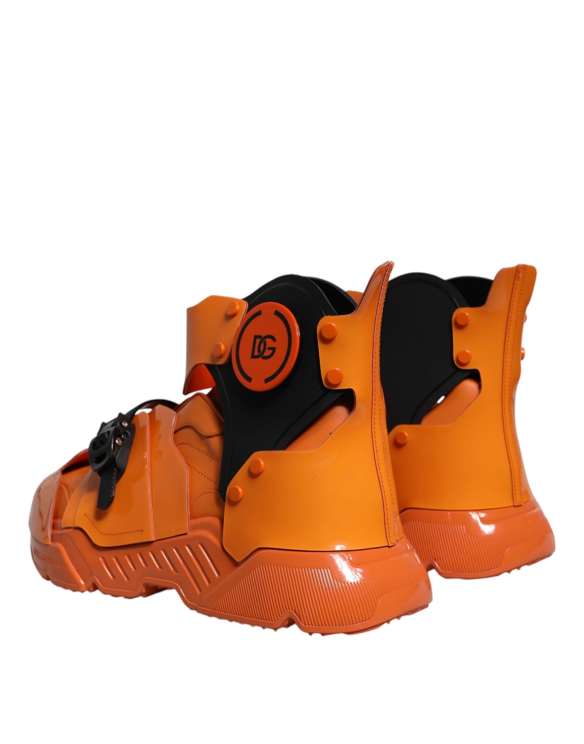 Orange Multi Panel Chunky High Top Sneakers Schuhe