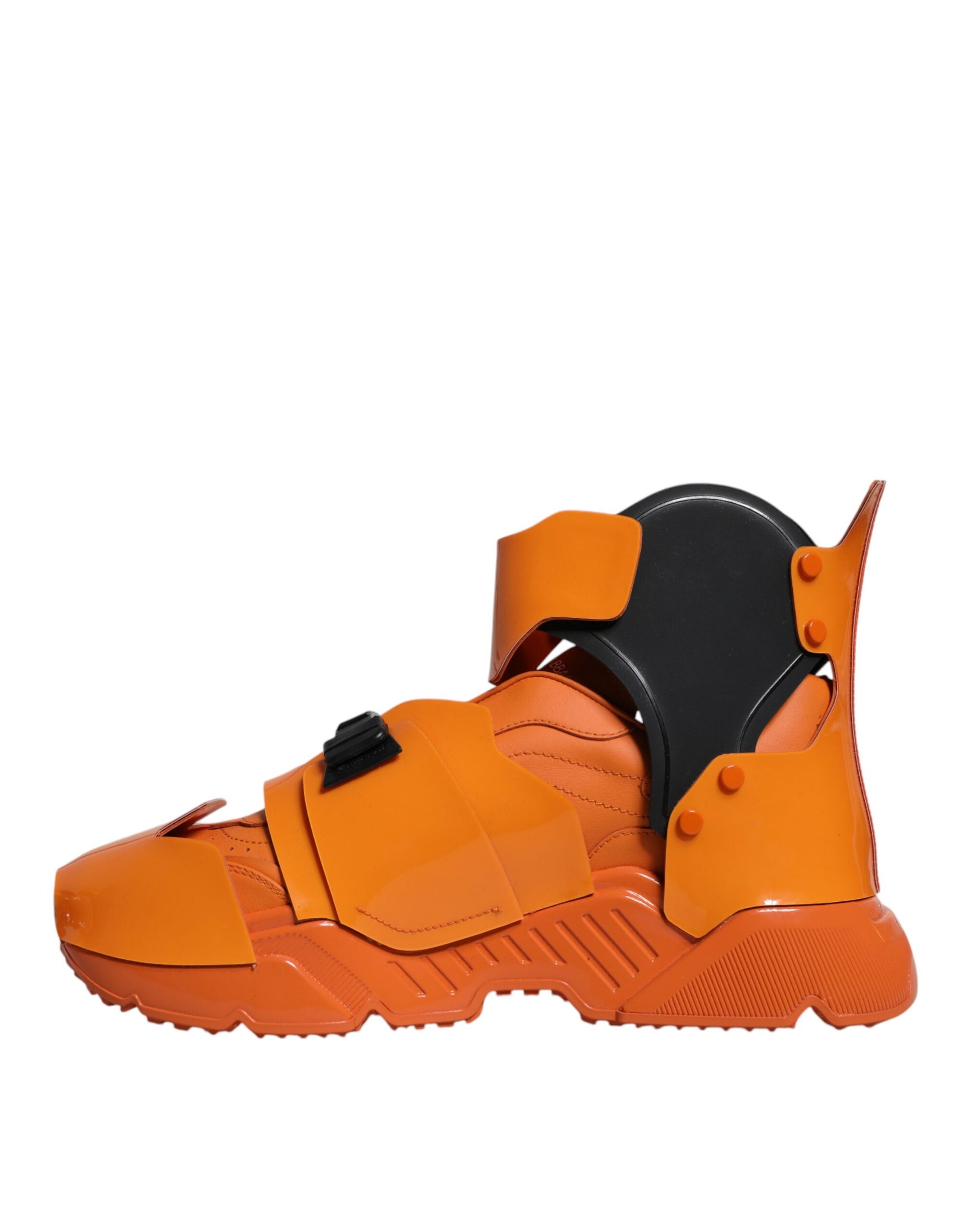 Orange Multi Panel Chunky High Top Sneakers Schuhe