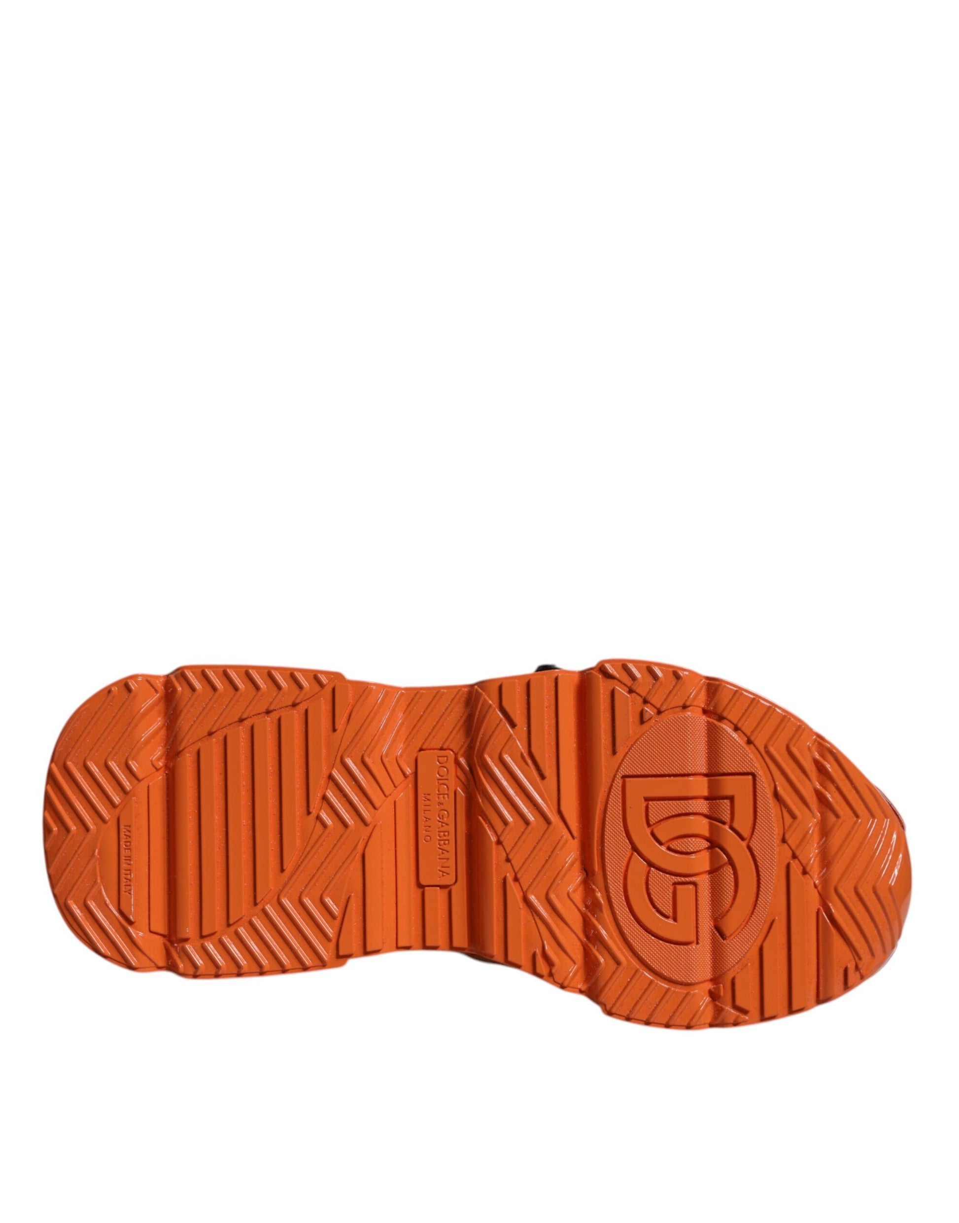 Orange Multi Panel Chunky High Top Sneakers Schuhe