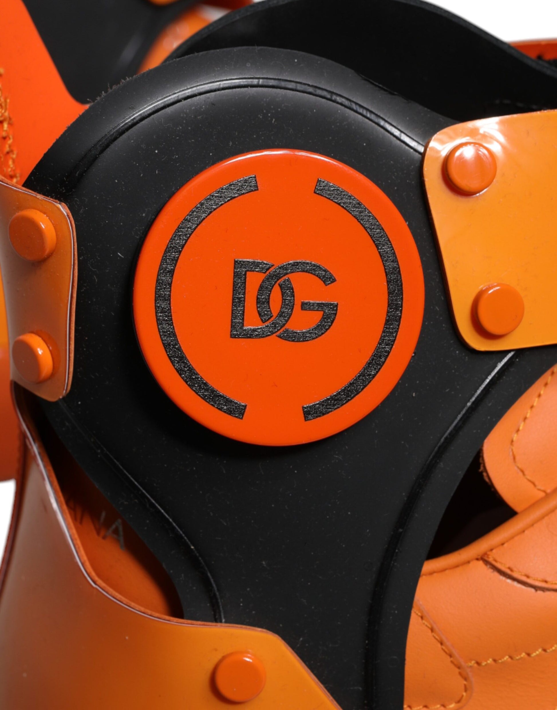 Orange Multi Panel Chunky High Top Sneakers Schuhe