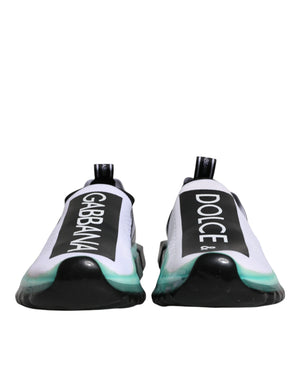 Weiß Blau Sorrento Slip On Sneakers Schuhe