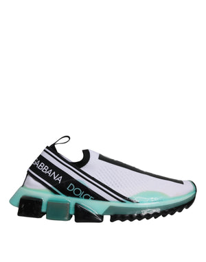 Weiß Blau Sorrento Slip On Sneakers Schuhe