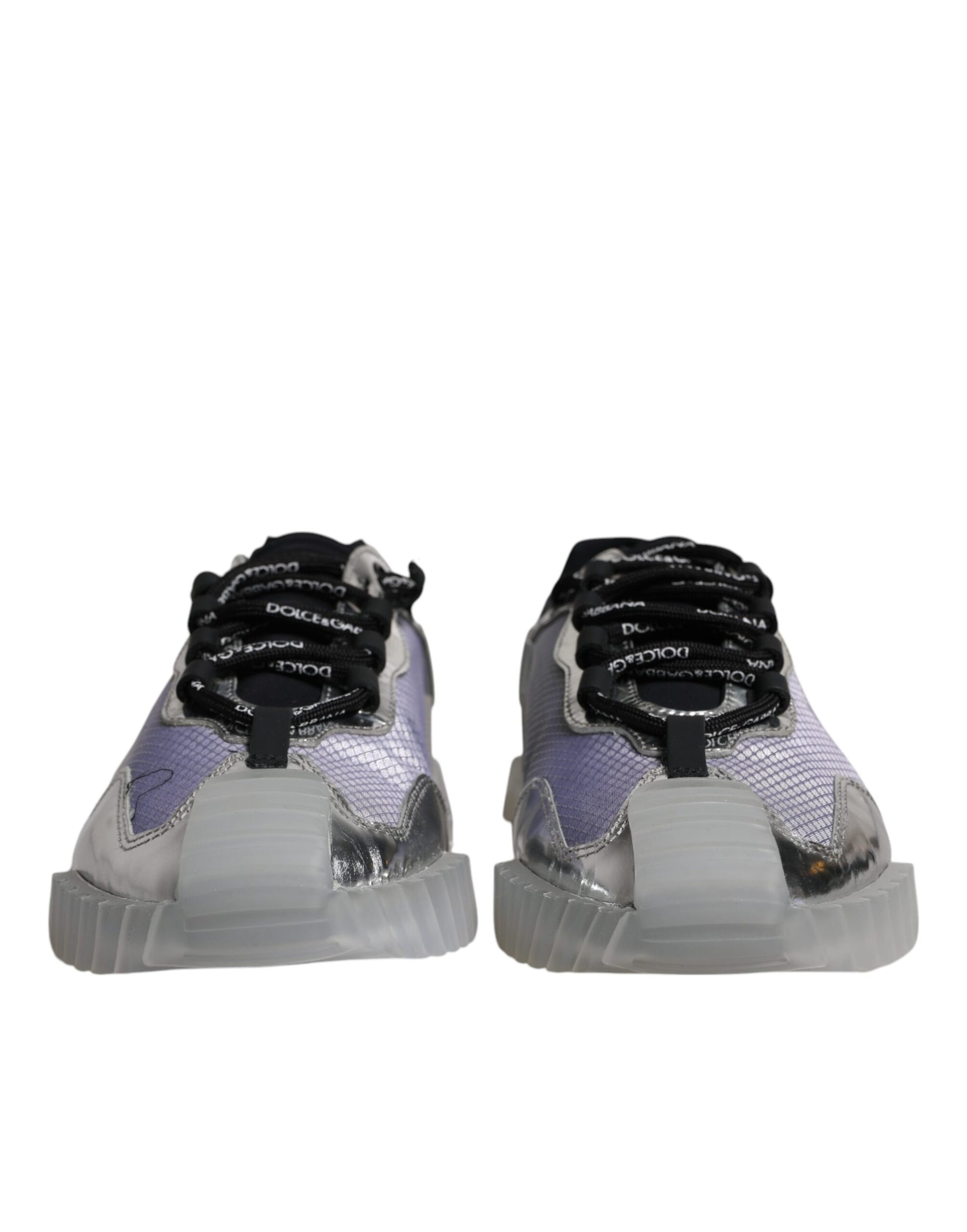 Silber Schwarz Nylon NS1 Low Top Sneakers Schuhe