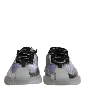 Silber Schwarz Nylon NS1 Low Top Sneakers Schuhe