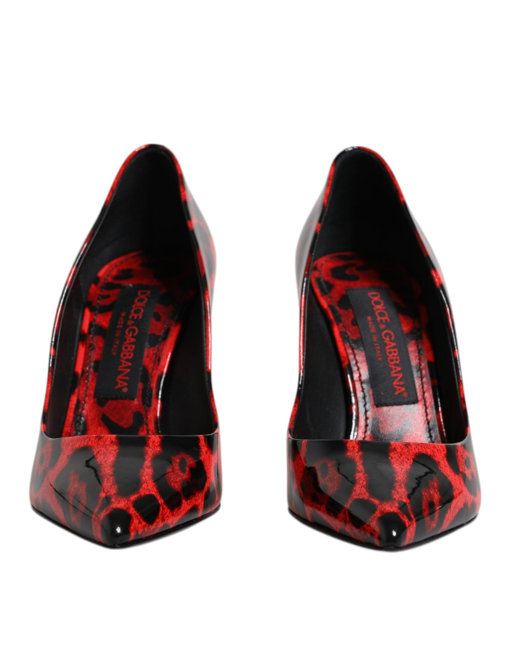 Rote Leoparden-Leder-Stiletto-High-Heels-Pumps-Schuhe