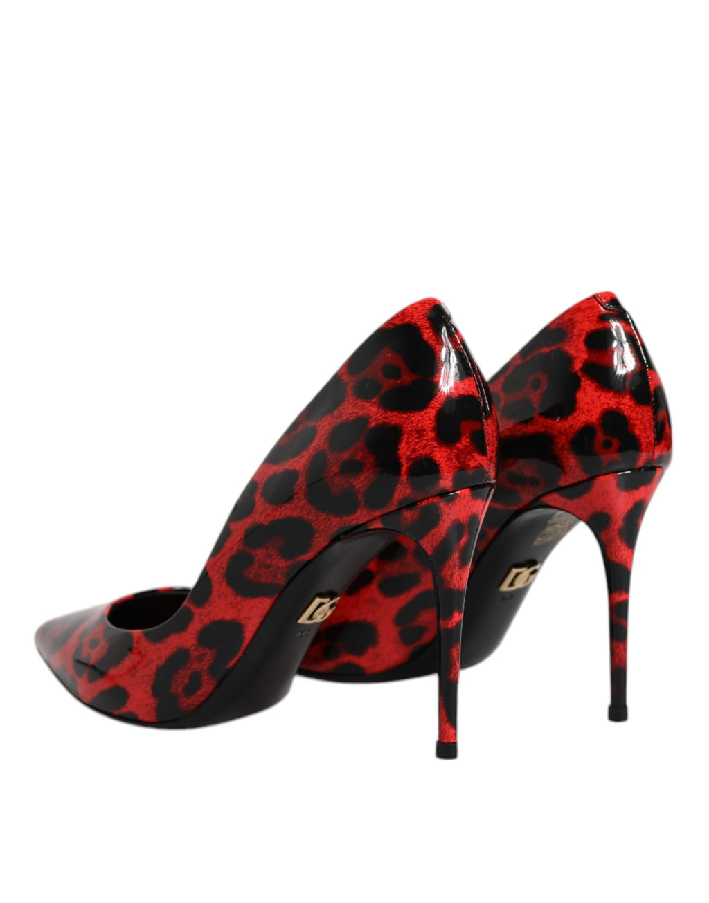 Rote Leoparden-Leder-Stiletto-High-Heels-Pumps-Schuhe