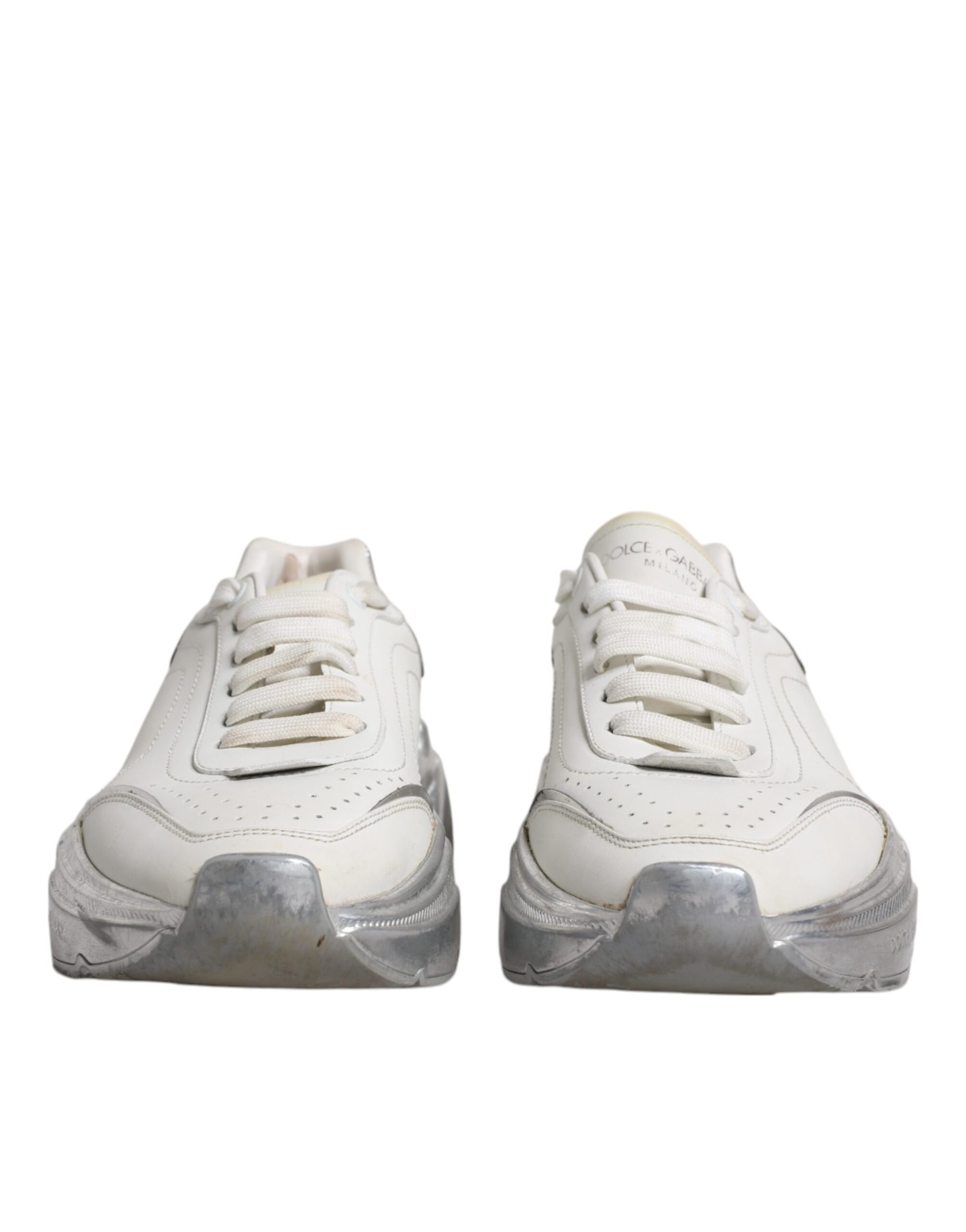 Weiß Silber Daymaster Low Top Sneakers Schuhe