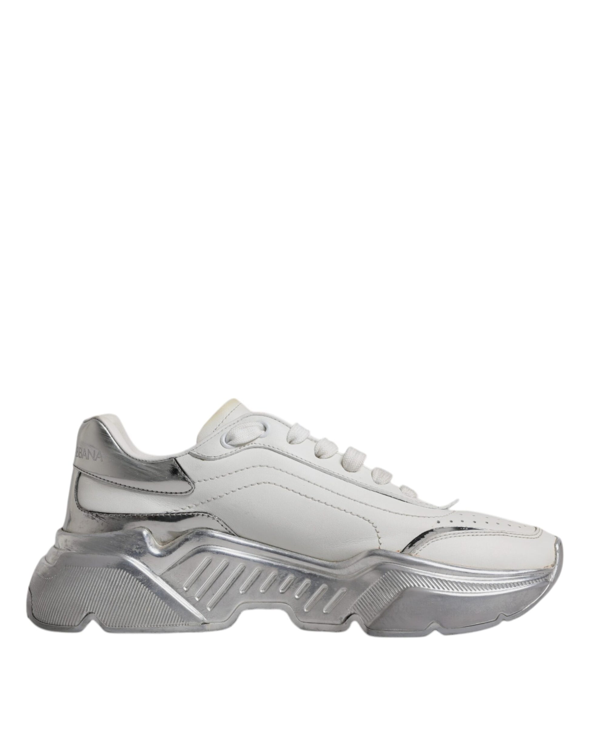 Weiß Silber Daymaster Low Top Sneakers Schuhe