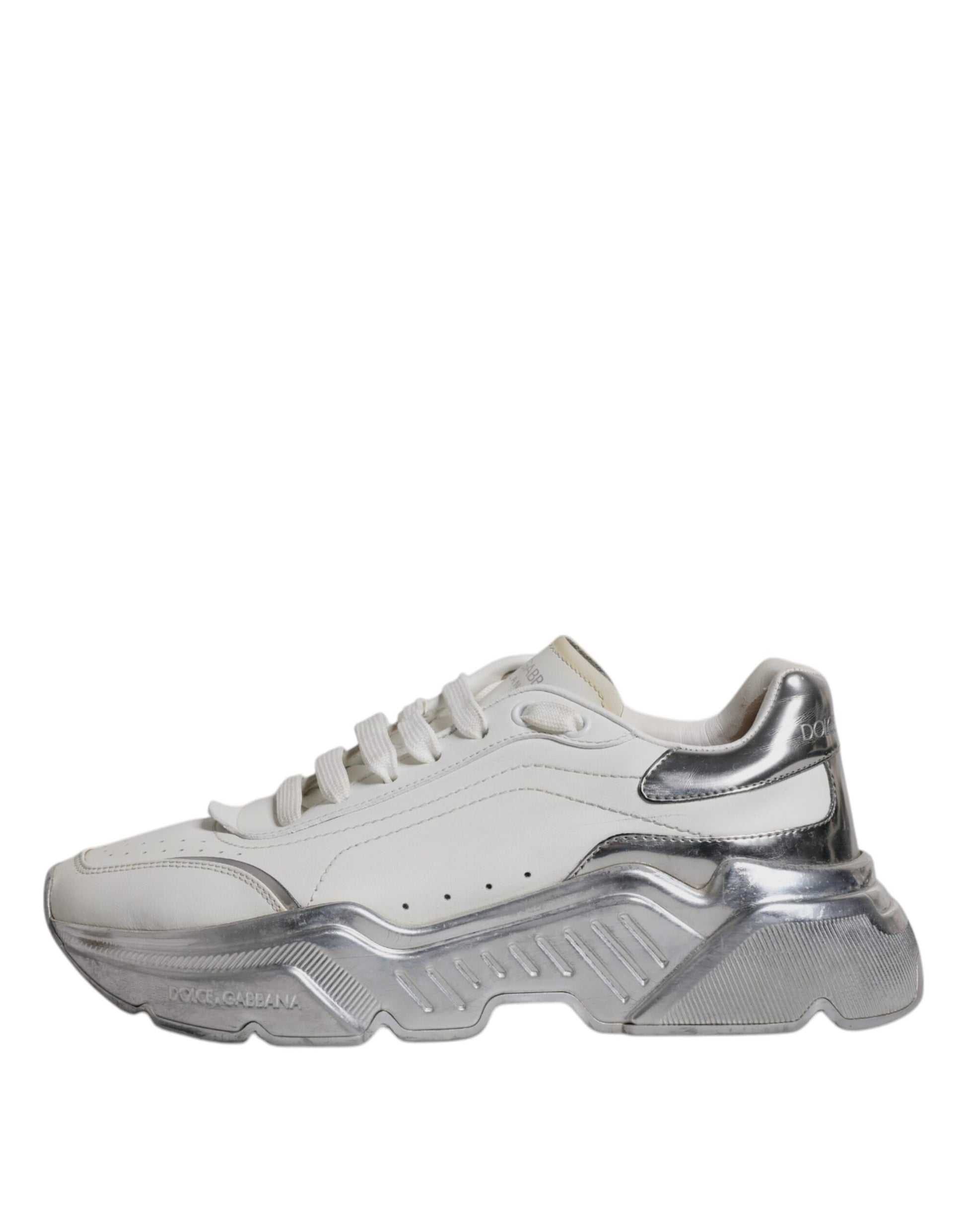 Weiß Silber Daymaster Low Top Sneakers Schuhe