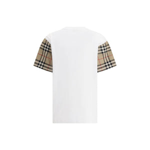 T-Shirt mit kariertem Archivärmel