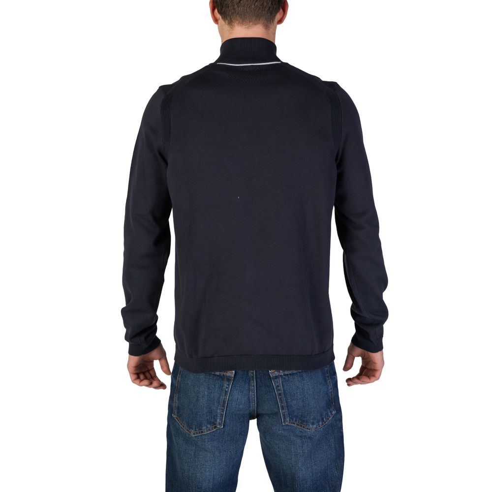Blaue Strickjacke aus Baumwolle