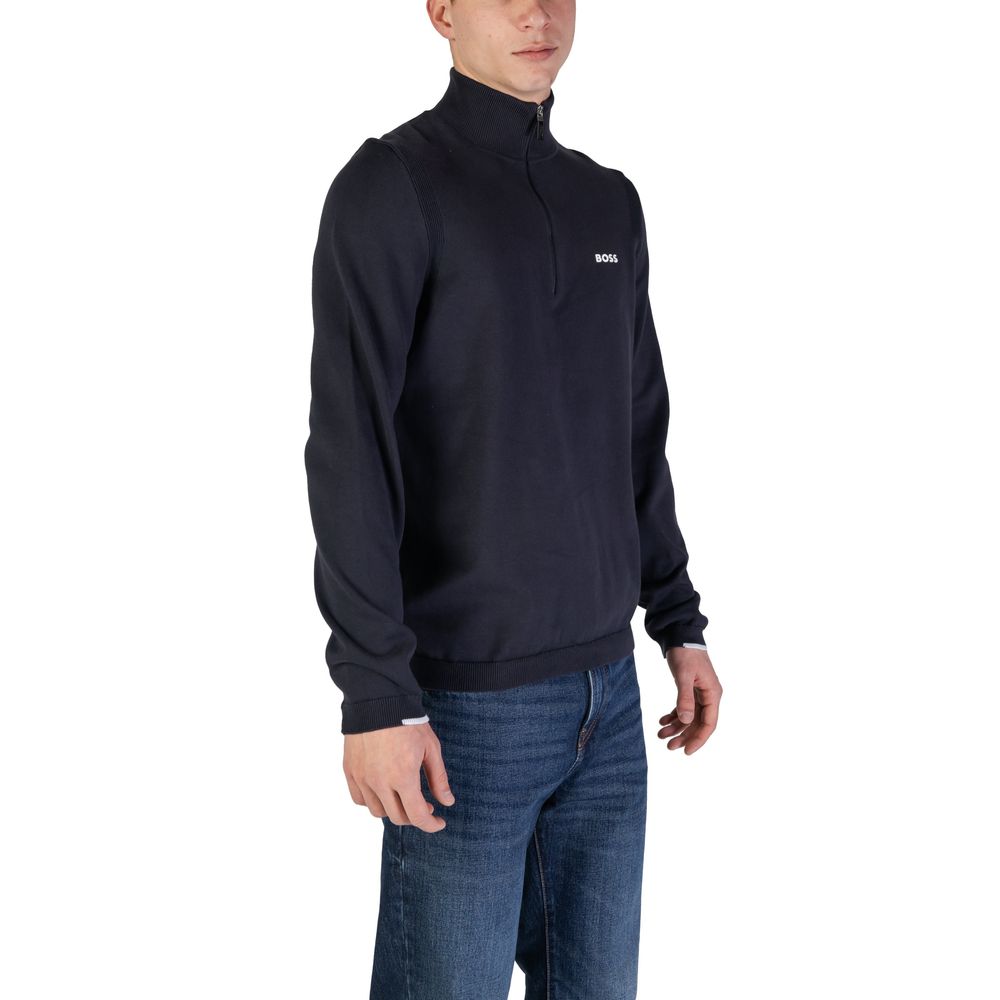 Blaue Strickjacke aus Baumwolle