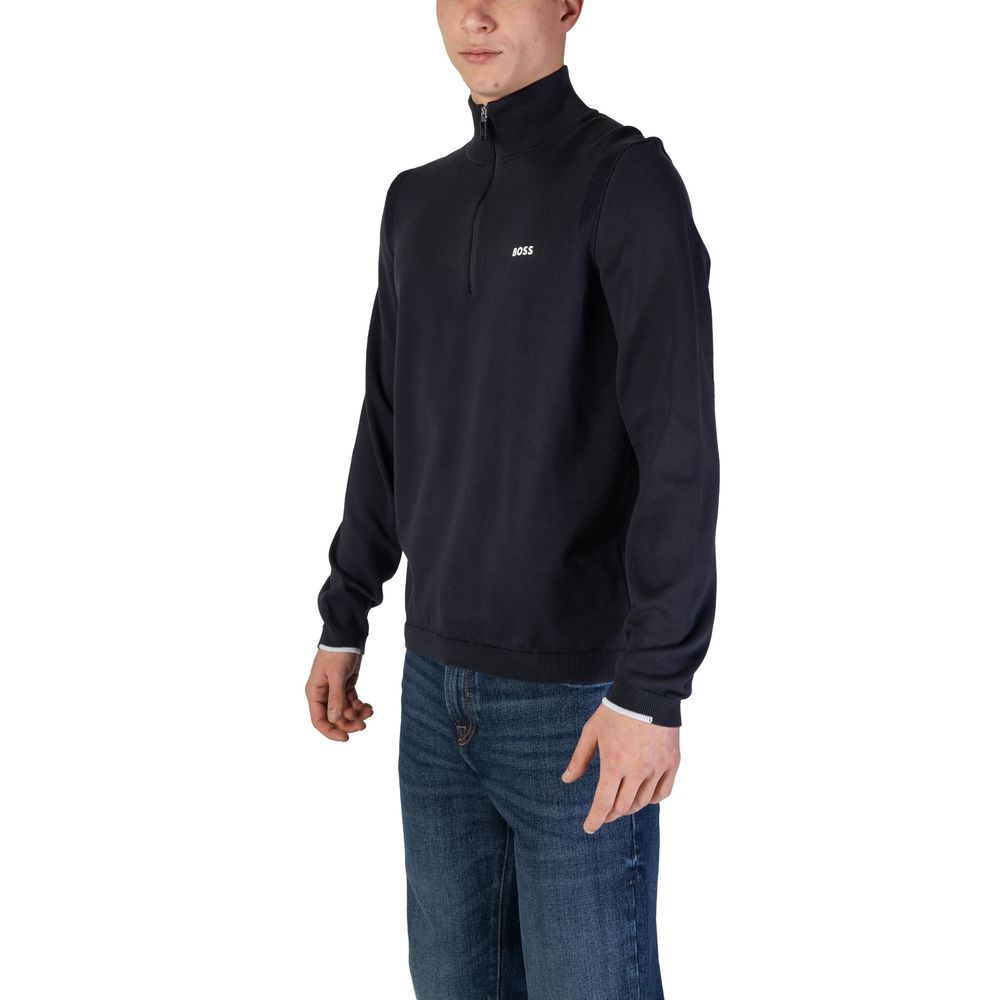 Blaue Strickjacke aus Baumwolle