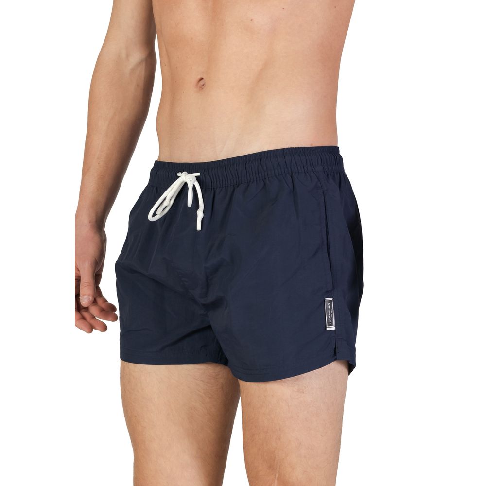 Blaue Polyester-Badeshorts