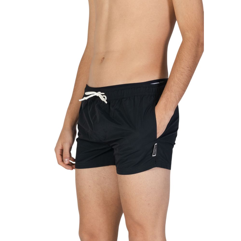 Schwarze Polyester-Badeshorts