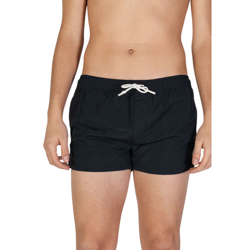 Schwarze Polyester-Badeshorts