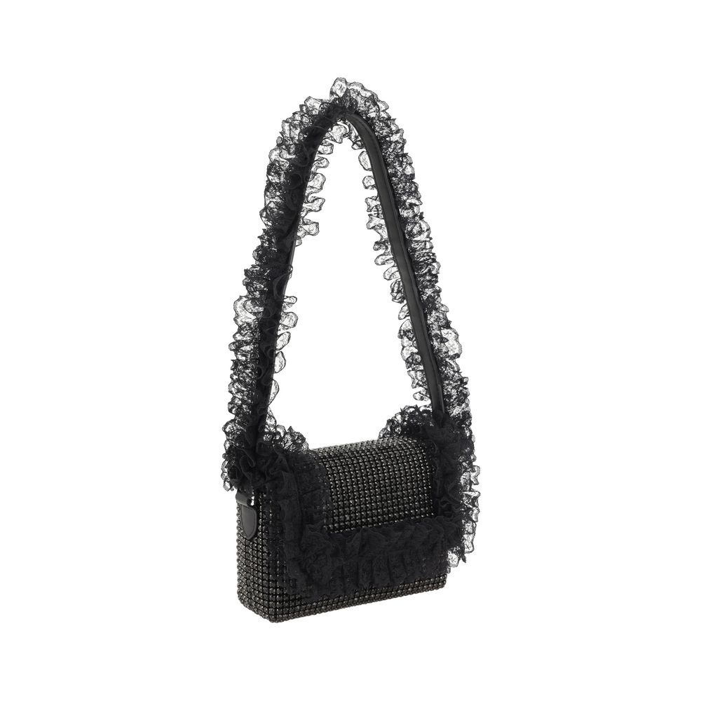 Schultertasche aus Kristallspitze