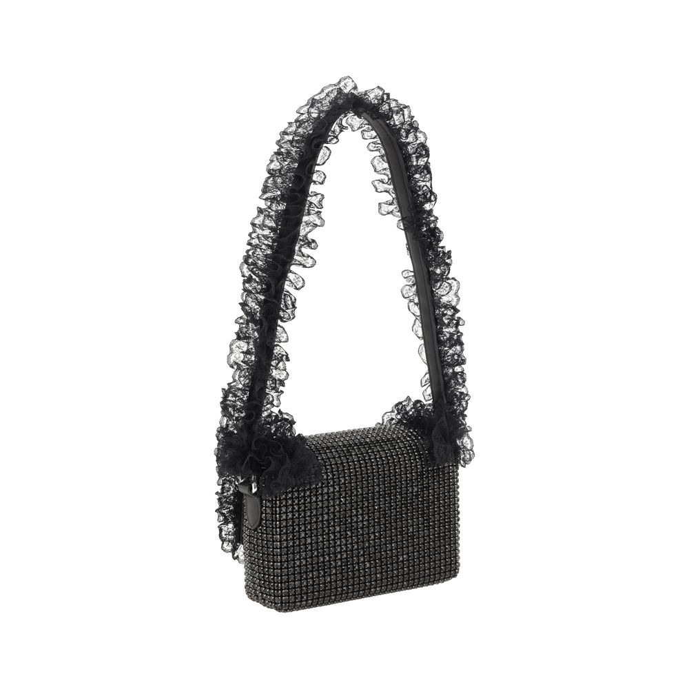 Schultertasche aus Kristallspitze