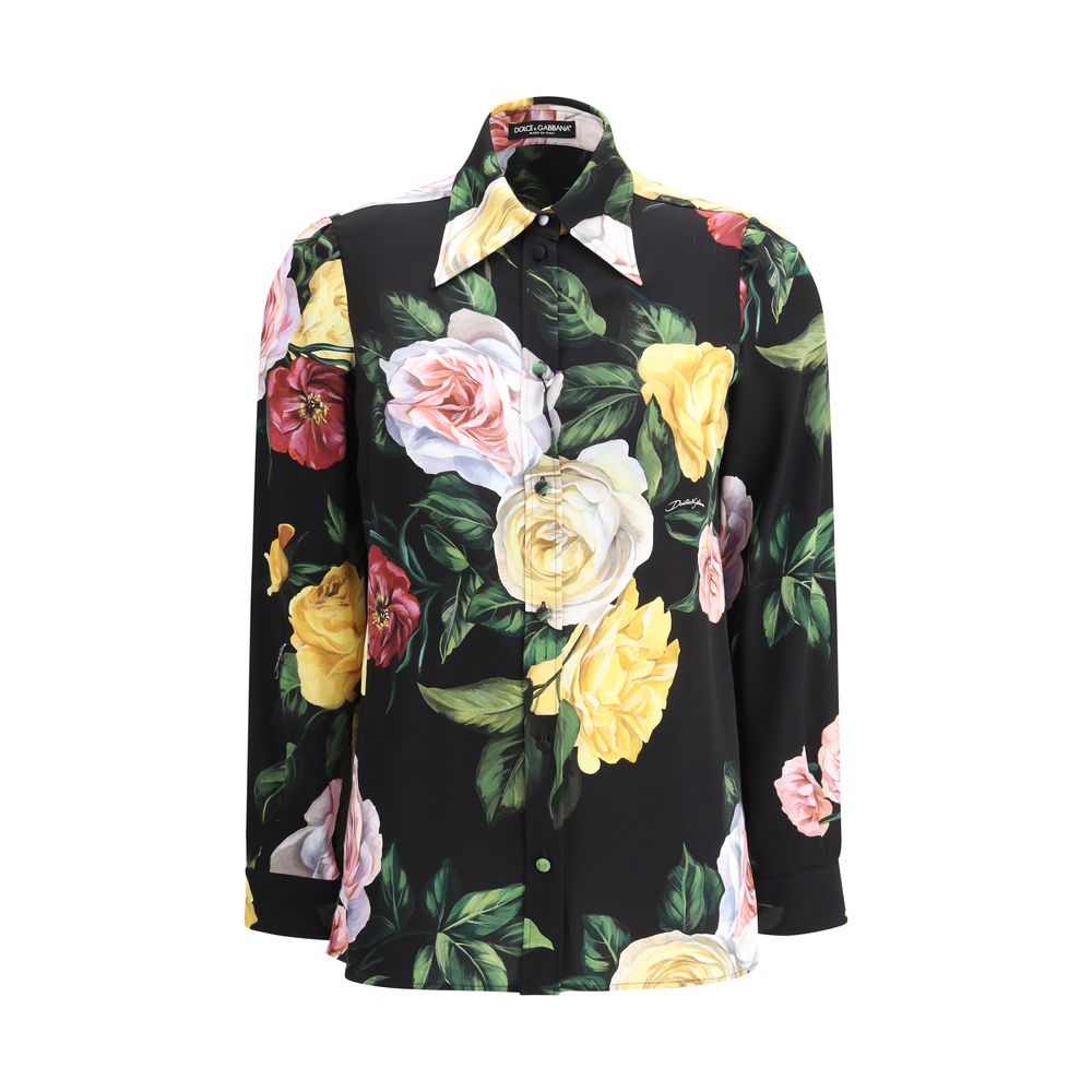 Hemd mit Rosen- und Pfingstrosen-Print