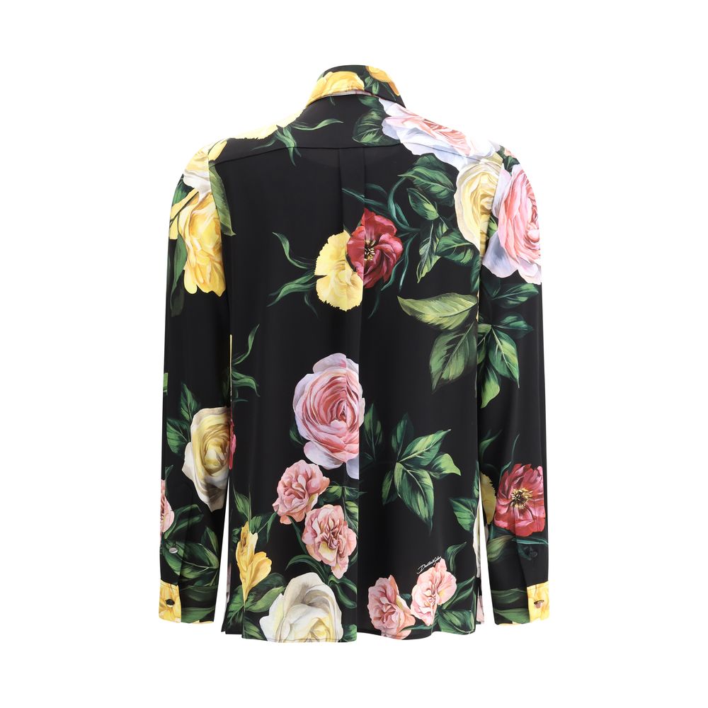 Hemd mit Rosen- und Pfingstrosen-Print