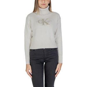 Cremefarbener Baumwollpullover