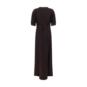 Langes Chemisier-Kleid