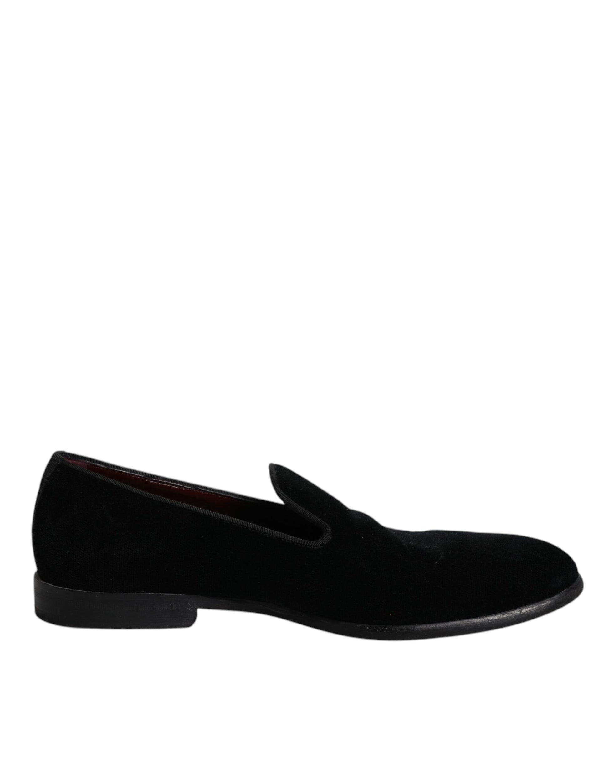 Schwarze Samt-Loafer für formelle Herren