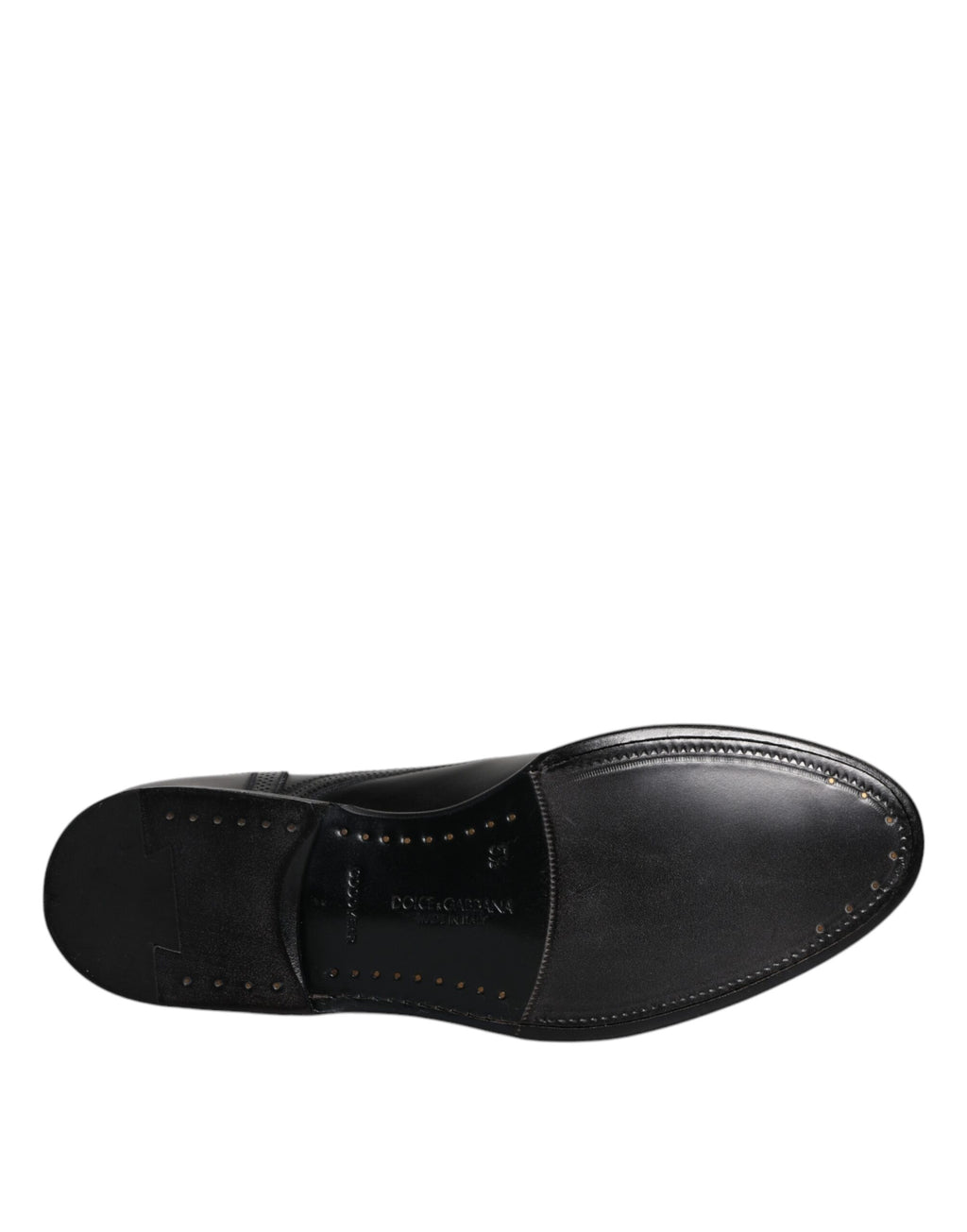 Schwarze Derby-Schuhe aus Leder mit Flügelkappe
