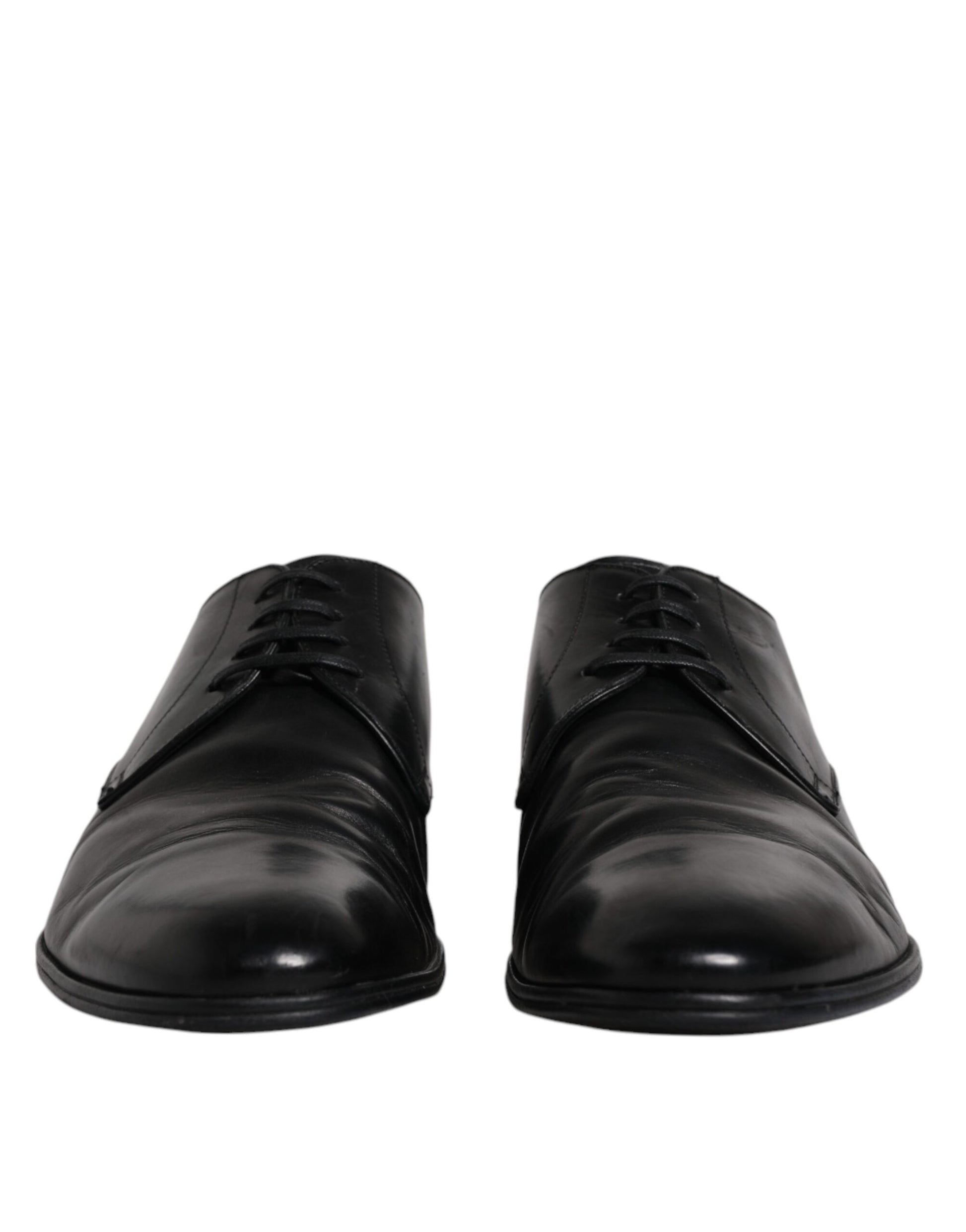 Schwarze Derby-Schuhe aus Lackleder für Herren