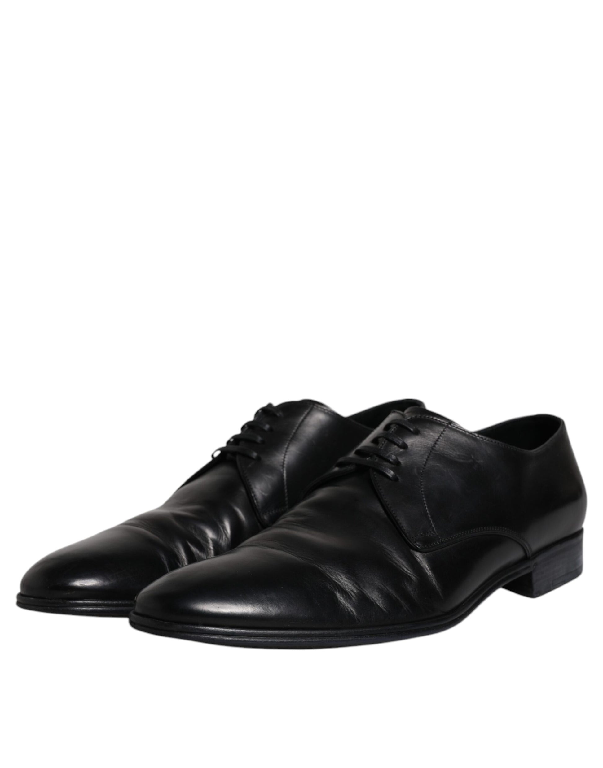 Schwarze Derby-Schuhe aus Lackleder für Herren