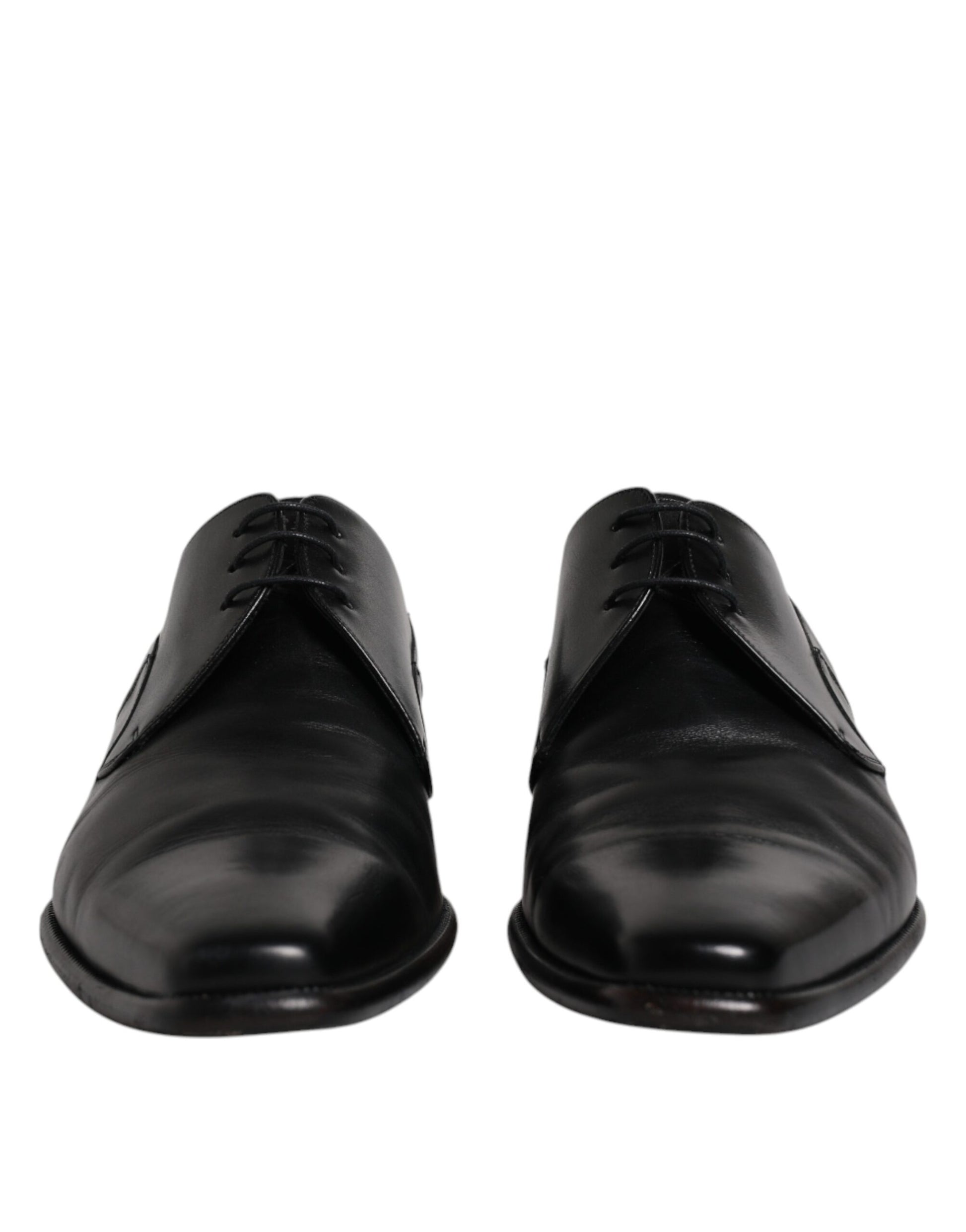 Schwarze Derby-Schuhe aus Leder für Herren
