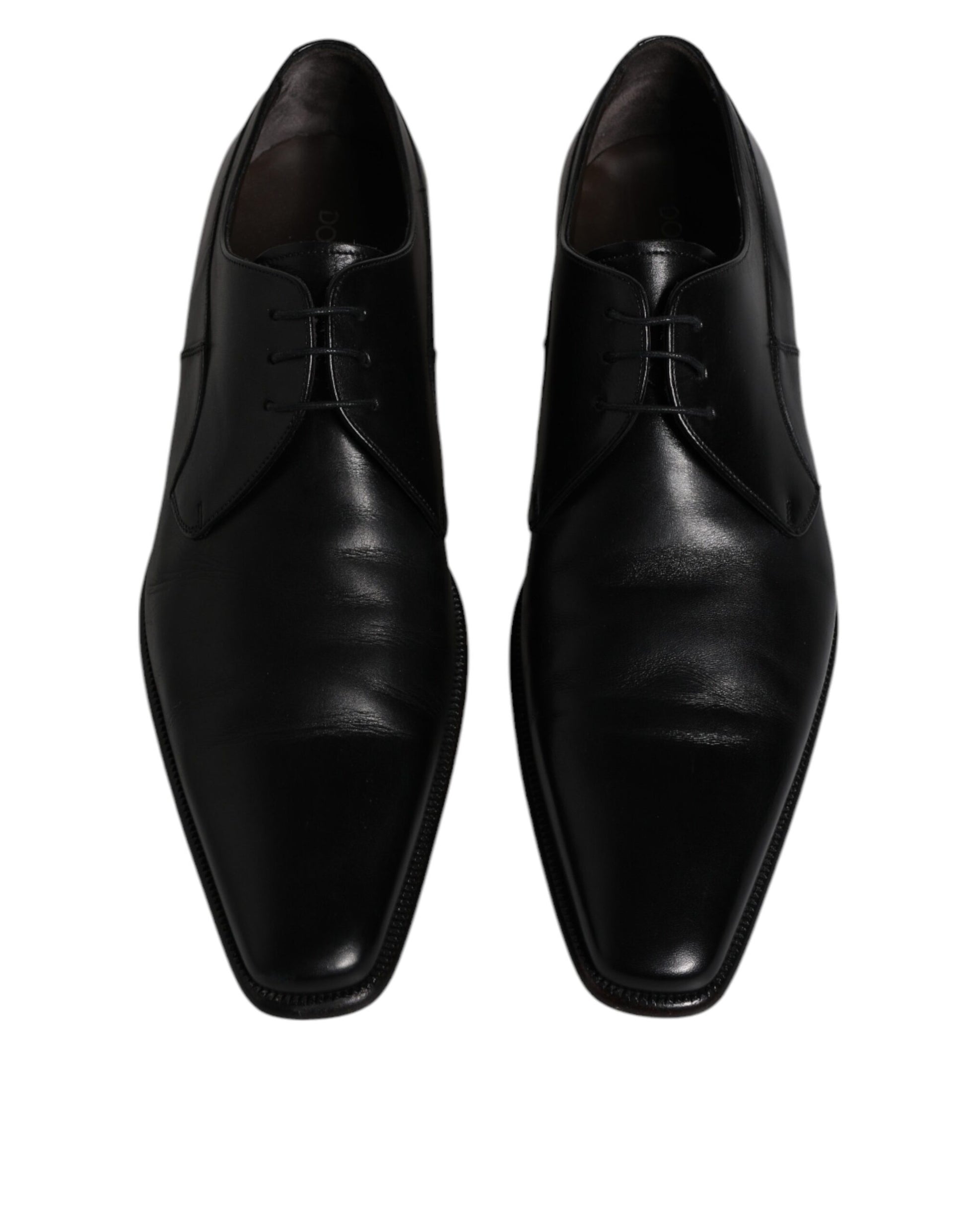 Schwarze Derby-Schuhe aus Leder für Herren